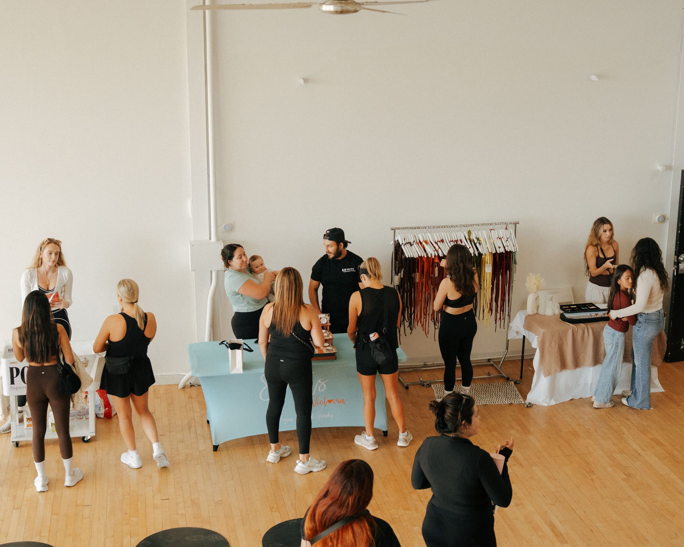 A beautifully styled corporate wellness moment