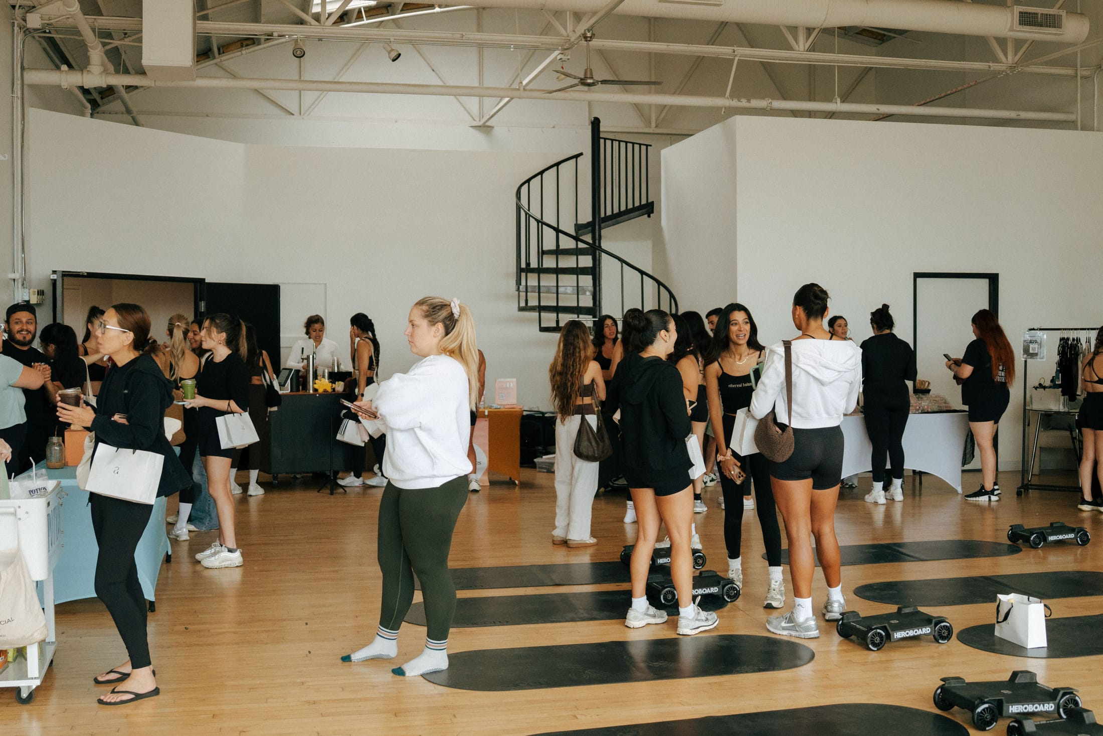 A community gathered for a resident wellness event